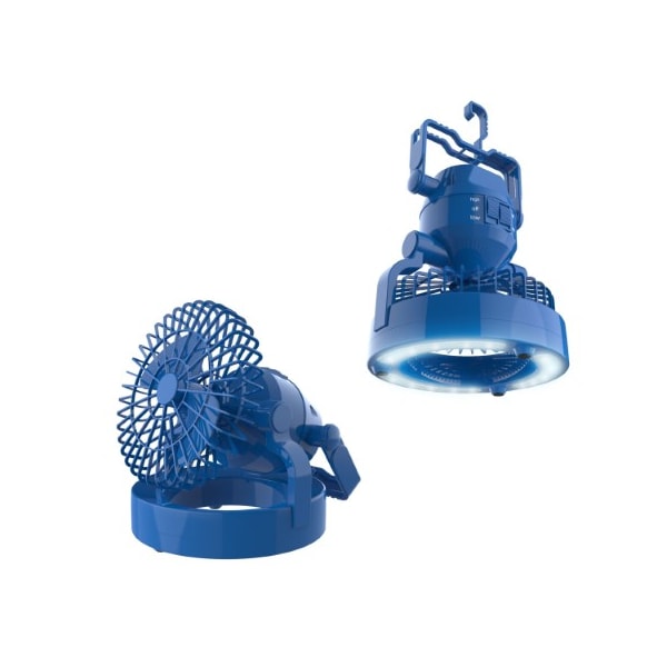 Leisure Sports 2-in-1 Portable Camping Lantern with Ceiling Fan, Weather Resistant with 18 LED (Blue) 555382RCE - main